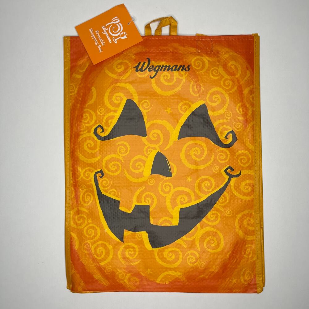 Wegmans — HALLOWEEN Pumpkin Jack-o-Lantern Trick or Treat Reusable Tote Bag NWT!